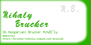 mihaly brucker business card